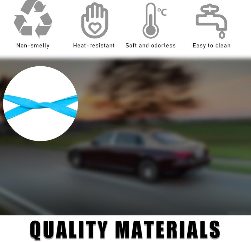 Wevdn Rear View Mirror Protector Frame, Silicone Car RearView Mirror Cover Compatible with Model 3 and Y, Auto Interior Decoration Gifts, Car Accessories (Sky Blue) - Image 3